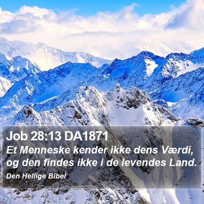 Job 28:13 DA1871 Bible Verse Image