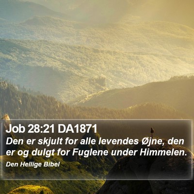 Job 28:21 DA1871 Bible Verse Image
