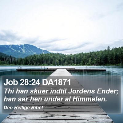 Job 28:24 DA1871 Bible Verse Image