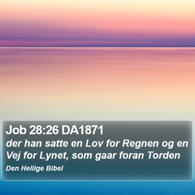 Job 28:26 DA1871 Bible Verse Image