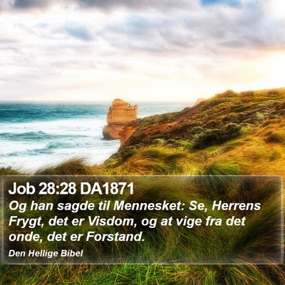 Job 28:28 DA1871 Bible Verse Image