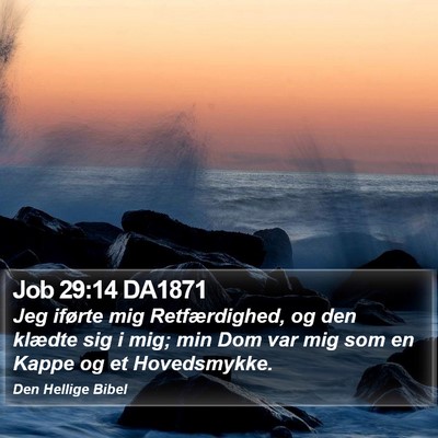 Job 29:14 DA1871 Bible Verse Image
