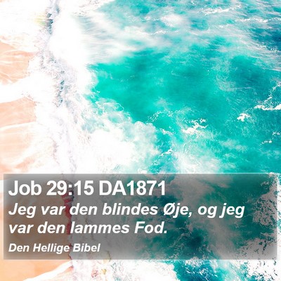 Job 29:15 DA1871 Bible Verse Image