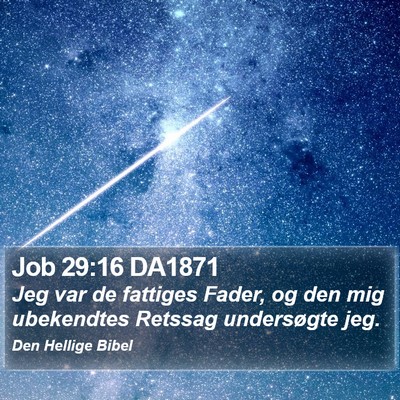 Job 29:16 DA1871 Bible Verse Image