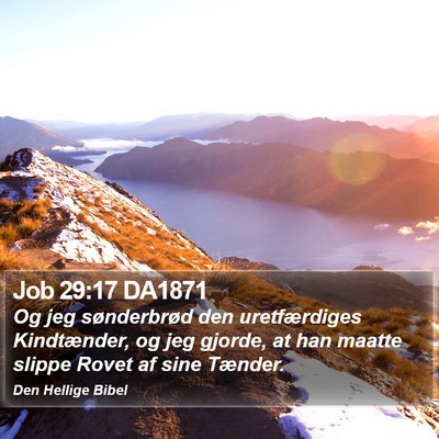 Job 29:17 DA1871 Bible Verse Image