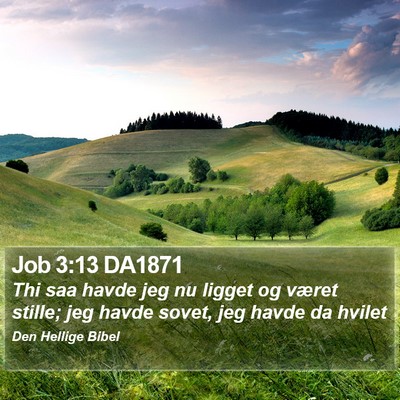 Job 3:13 DA1871 Bible Verse Image