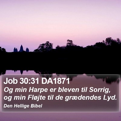 Job 30:31 DA1871 Bible Verse Image