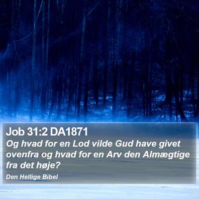 Job 31:2 DA1871 Bible Verse Image