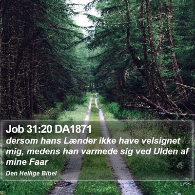 Job 31:20 DA1871 Bible Verse Image