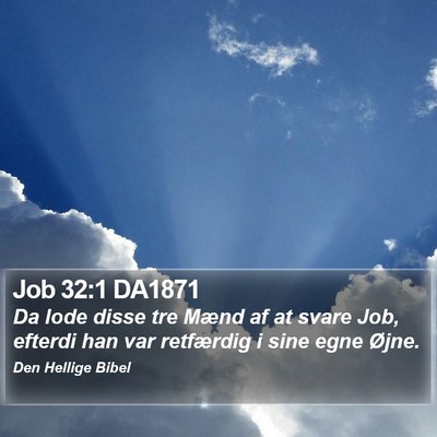 Job 32:1 DA1871 Bible Verse Image