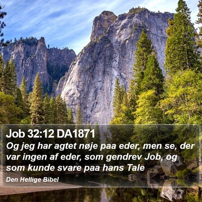 Job 32:12 DA1871 Bible Verse Image