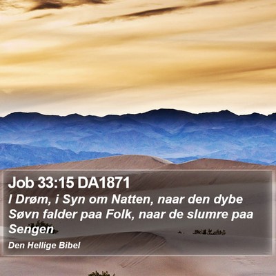 Job 33:15 DA1871 Bible Verse Image