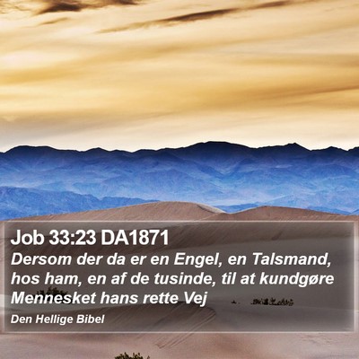 Job 33:23 DA1871 Bible Verse Image