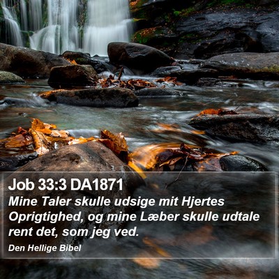 Job 33:3 DA1871 Bible Verse Image