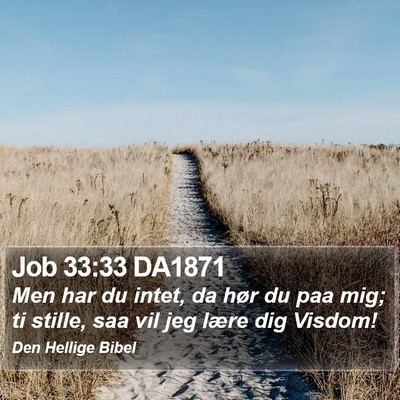 Job 33:33 DA1871 Bible Verse Image
