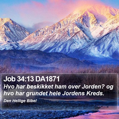 Job 34:13 DA1871 Bible Verse Image