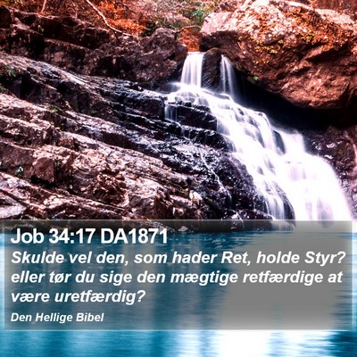 Job 34:17 DA1871 Bible Verse Image