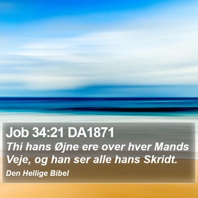 Job 34:21 DA1871 Bible Verse Image
