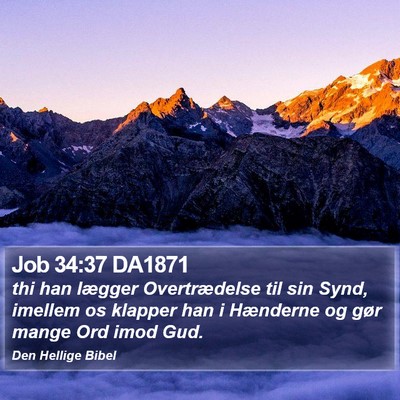 Job 34:37 DA1871 Bible Verse Image