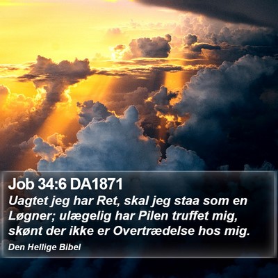 Job 34:6 DA1871 Bible Verse Image