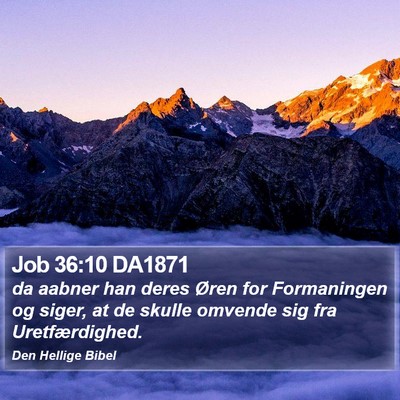 Job 36:10 DA1871 Bible Verse Image