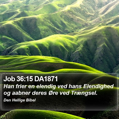 Job 36:15 DA1871 Bible Verse Image