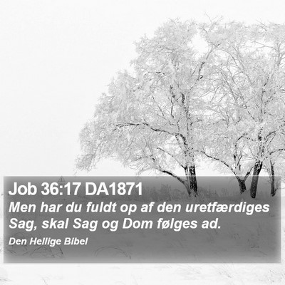 Job 36:17 DA1871 Bible Verse Image