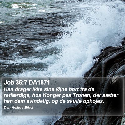 Job 36:7 DA1871 Bible Verse Image