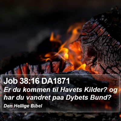 Job 38:16 DA1871 Bible Verse Image