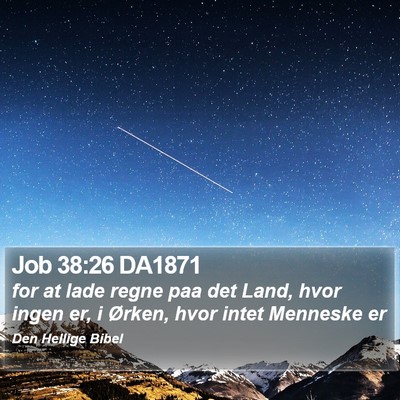 Job 38:26 DA1871 Bible Verse Image