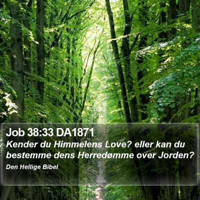 Job 38:33 DA1871 Bible Verse Image