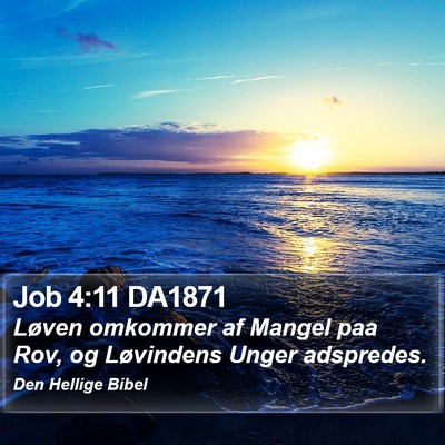 Job 4:11 DA1871 Bible Verse Image