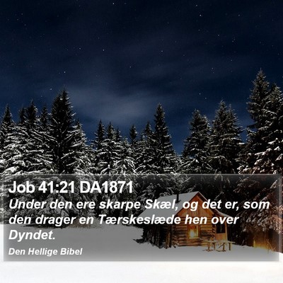 Job 41:21 DA1871 Bible Verse Image