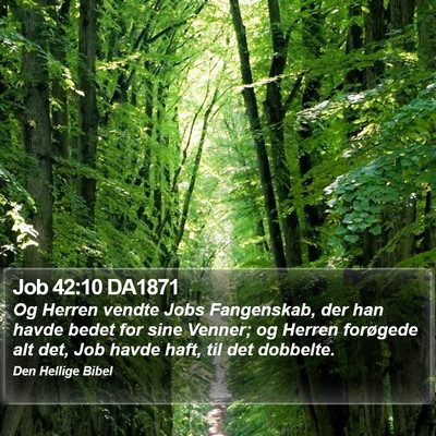 Job 42:10 DA1871 Bible Verse Image