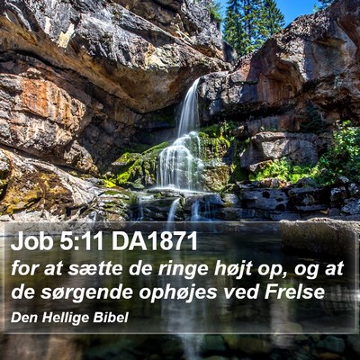 Job 5:11 DA1871 Bible Verse Image
