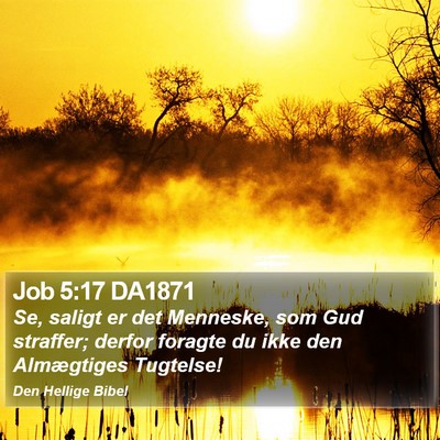 Job 5:17 DA1871 Bible Verse Image