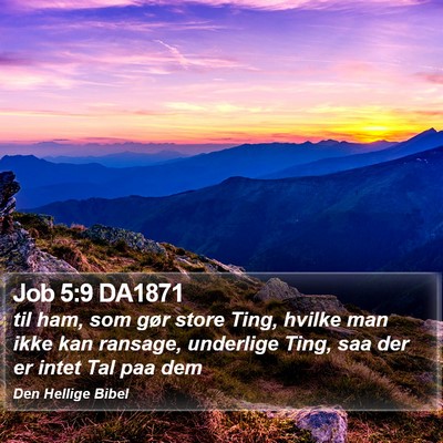 Job 5:9 DA1871 Bible Verse Image