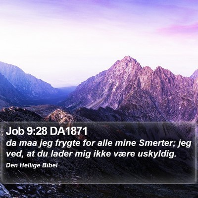 Job 9:28 DA1871 Bible Verse Image