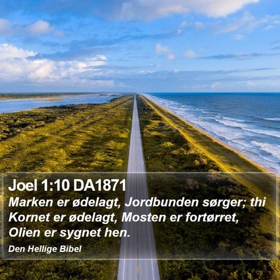 Joel 1:10 DA1871 Bible Verse Image