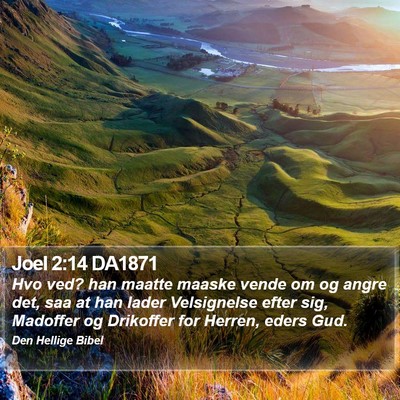 Joel 2:14 DA1871 Bible Verse Image