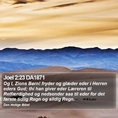 Joel 2:23 DA1871 Bible Verse Image