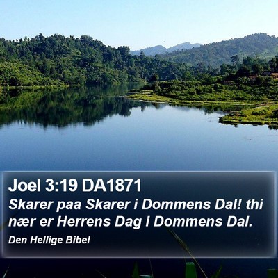 Joel 3:19 DA1871 Bible Verse Image