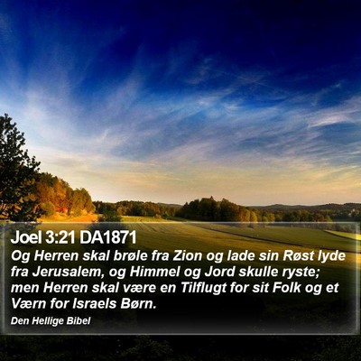 Joel 3:21 DA1871 Bible Verse Image