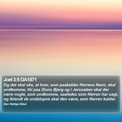 Joel 3:5 DA1871 Bible Verse Image