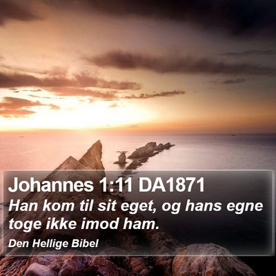 Johannes 1:11 DA1871 Bible Verse Image