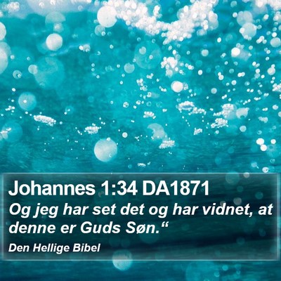 Johannes 1:34 DA1871 Bible Verse Image