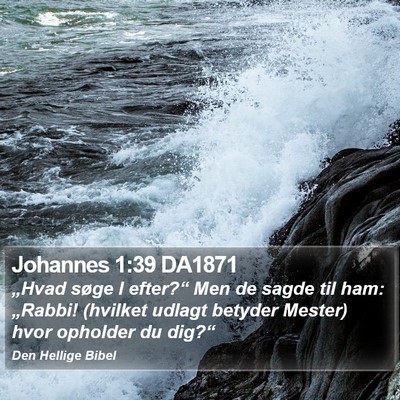 Johannes 1:39 DA1871 Bible Verse Image