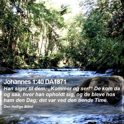 Johannes 1:40 DA1871 Bible Verse Image