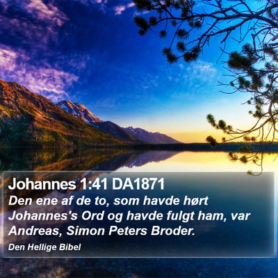 Johannes 1:41 DA1871 Bible Verse Image