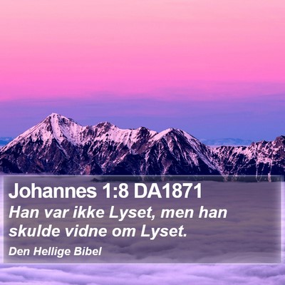 Johannes 1:8 DA1871 Bible Verse Image